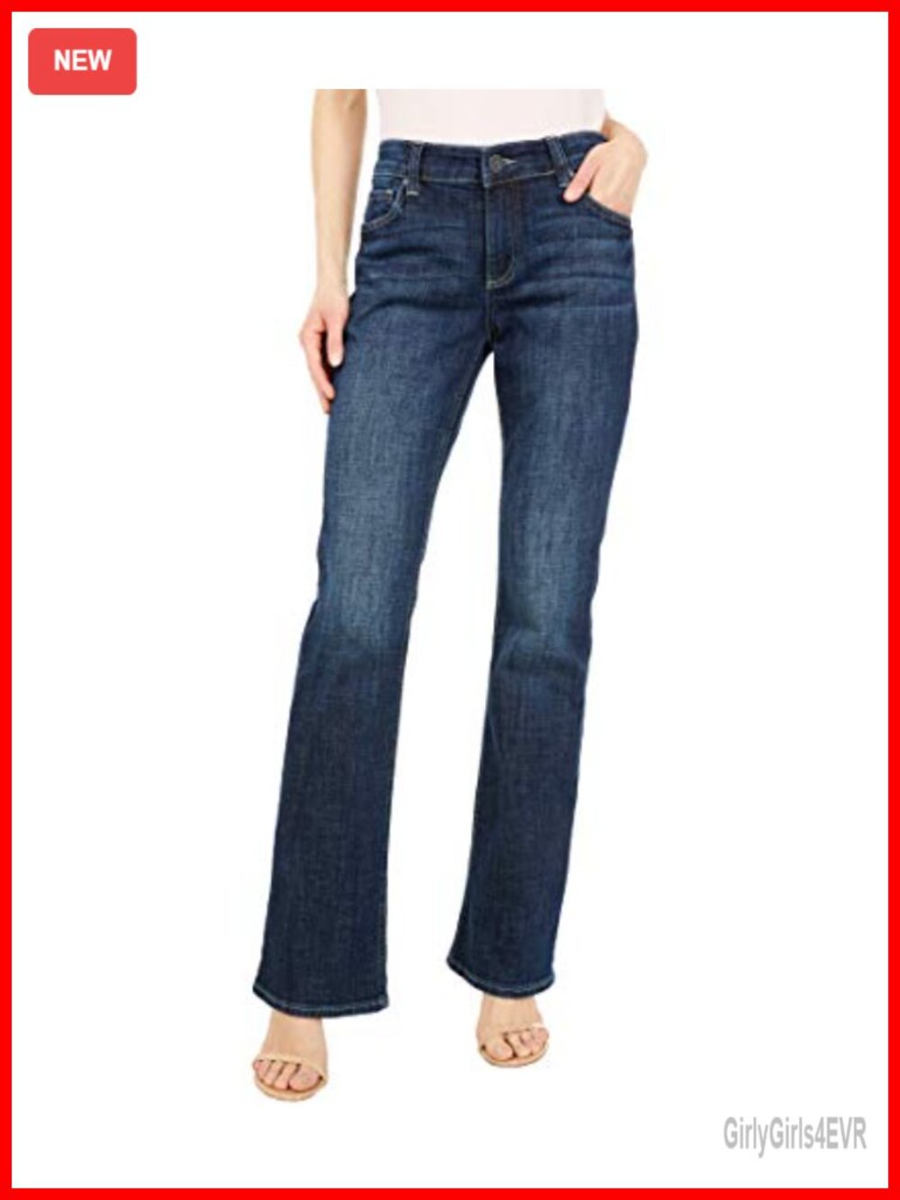 High Rise Bootcut Jeans Natalie Fitted Denim Five Pocket